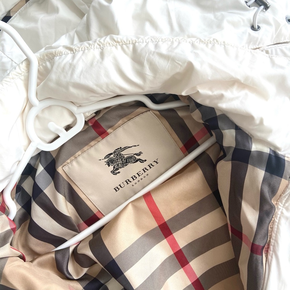 White Burberry Jacket. Worn 3 times.